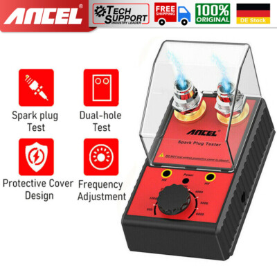 ANCEL KFZ Diagnosegerät Spark Plug Tester Dual Hole Petrol Ignition Analyzer 