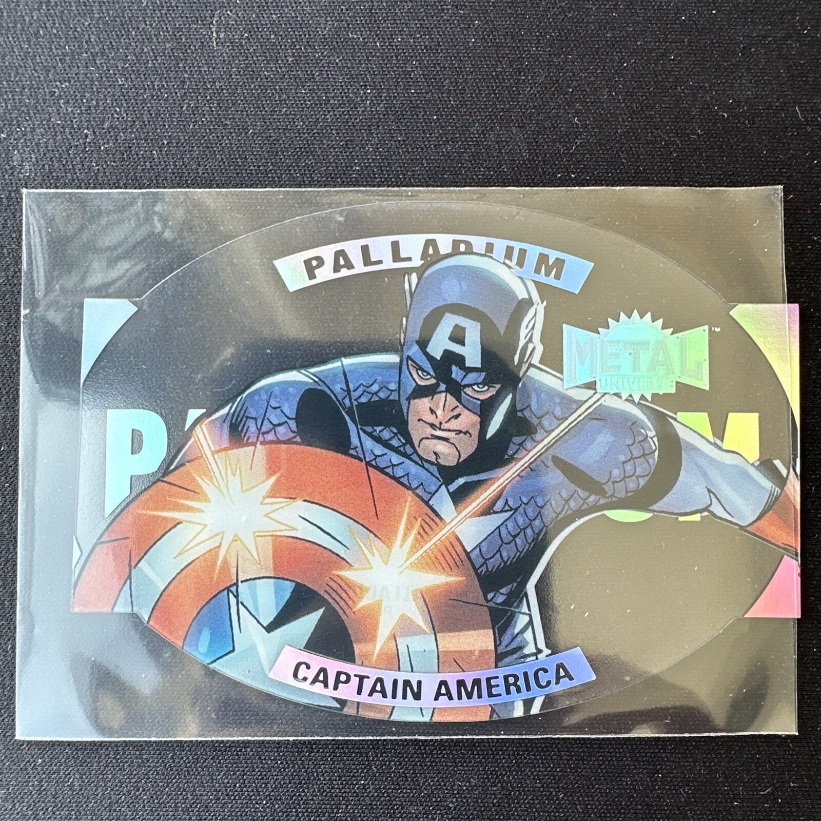 2021 UD Marvel Metal Universe Spider-man Palladium P-1 CAPTAIN AMERICA