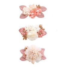 Flower Hair Clips Set 3pcs Floral Hair Bow Accessories for Baby Girl Toddles ...