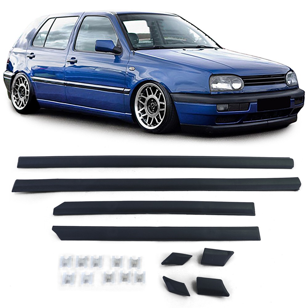 Door Trim Side Trim Molding LEFT RIGHT + CLIPS for VW GOLF 3 4-Door