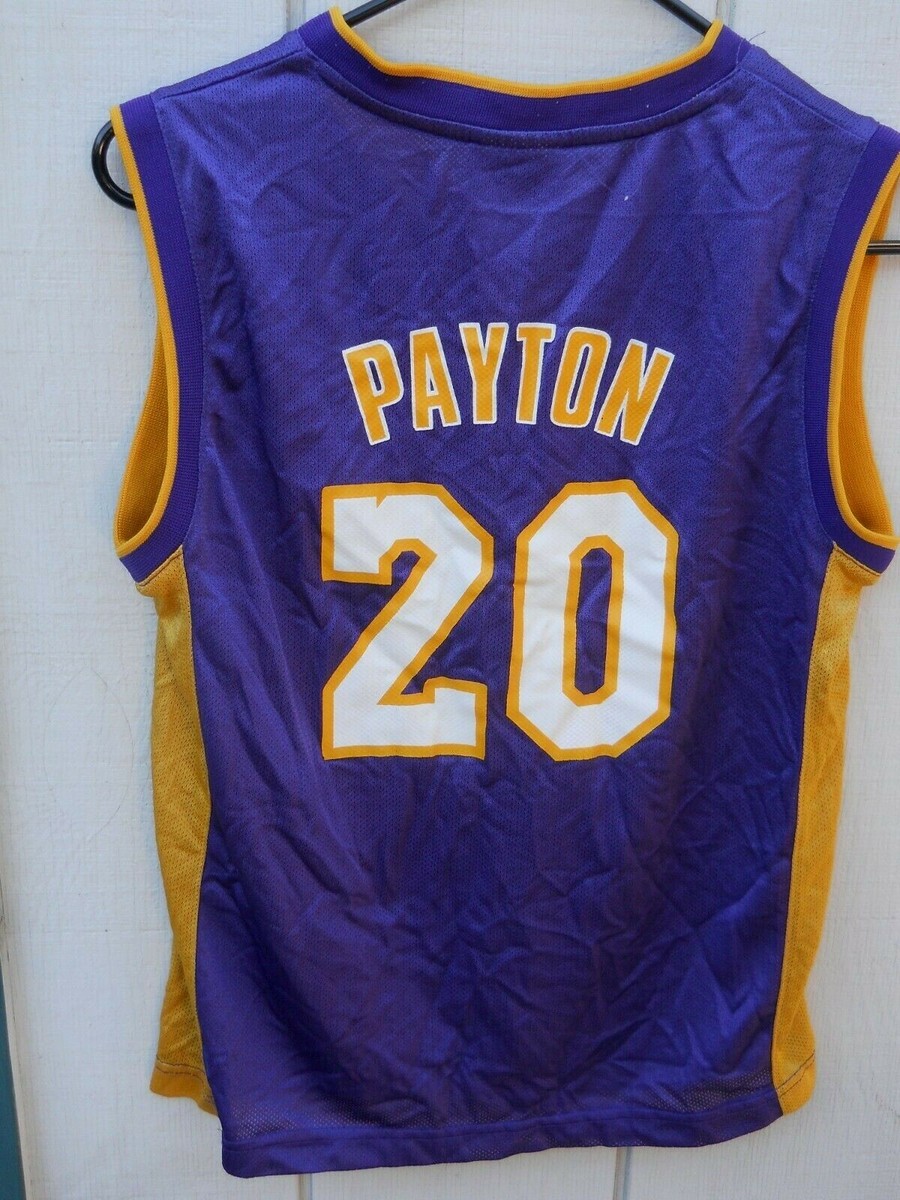 CLASSIC LOS ANGELES LAKERS GARY PAYTON #20 JERSEY SZ YOUTH MEDIUM BY REEBOK