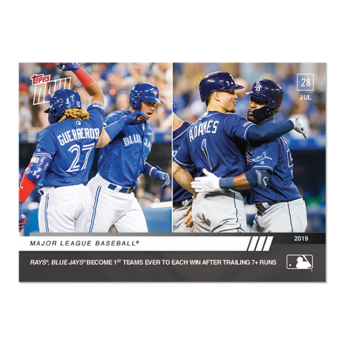 2019 Topps Now 595 MAJOR LEAGUE BASEBALL® / RAYS® / BLUE JAYS®