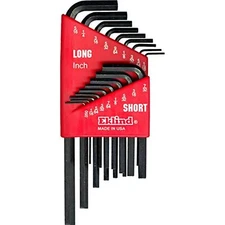 EKLIND 10018 Hex-L Key allen wrench - 18pc set SAE Inch Sizes .050-5/16 Short &