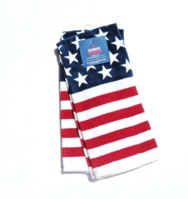 NWT 250 Yrs of Freedom American Flag Patriotic Set of 2 Kitchen Bathroom Towels