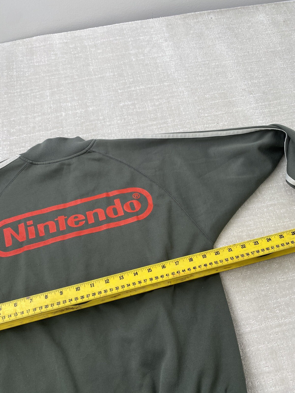 Nintendo Brand 2004 Official Gray XS Track Jacket Vintage Authentic Mario