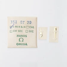 Genuine Omega Watch Hands Cal 351 Part #GT20 New Old Stock Watchmakers (C6D15)