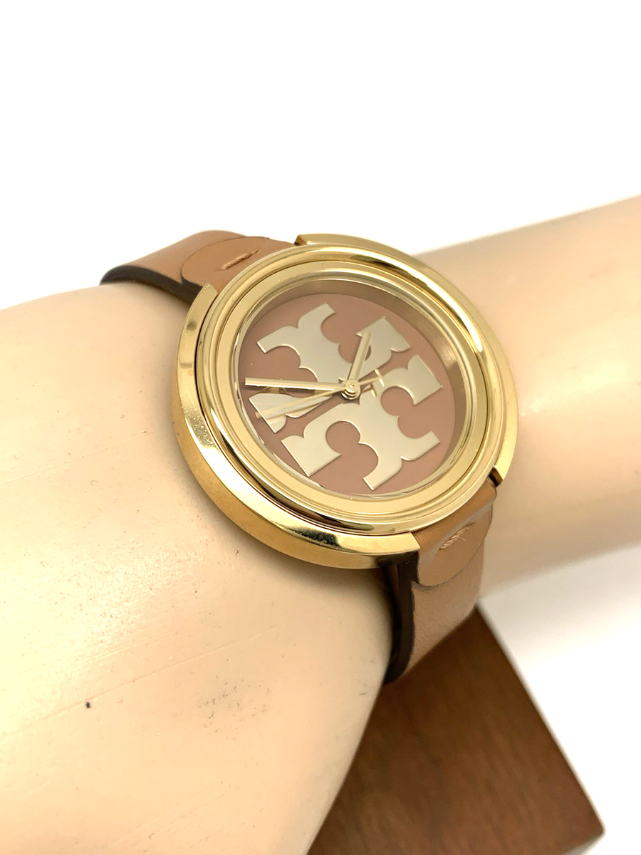 Tory Burch Women\'s Watch TBW6201 Quartz Brown Dial Gold Leather Band 36mm Tory Burch Women main image 3