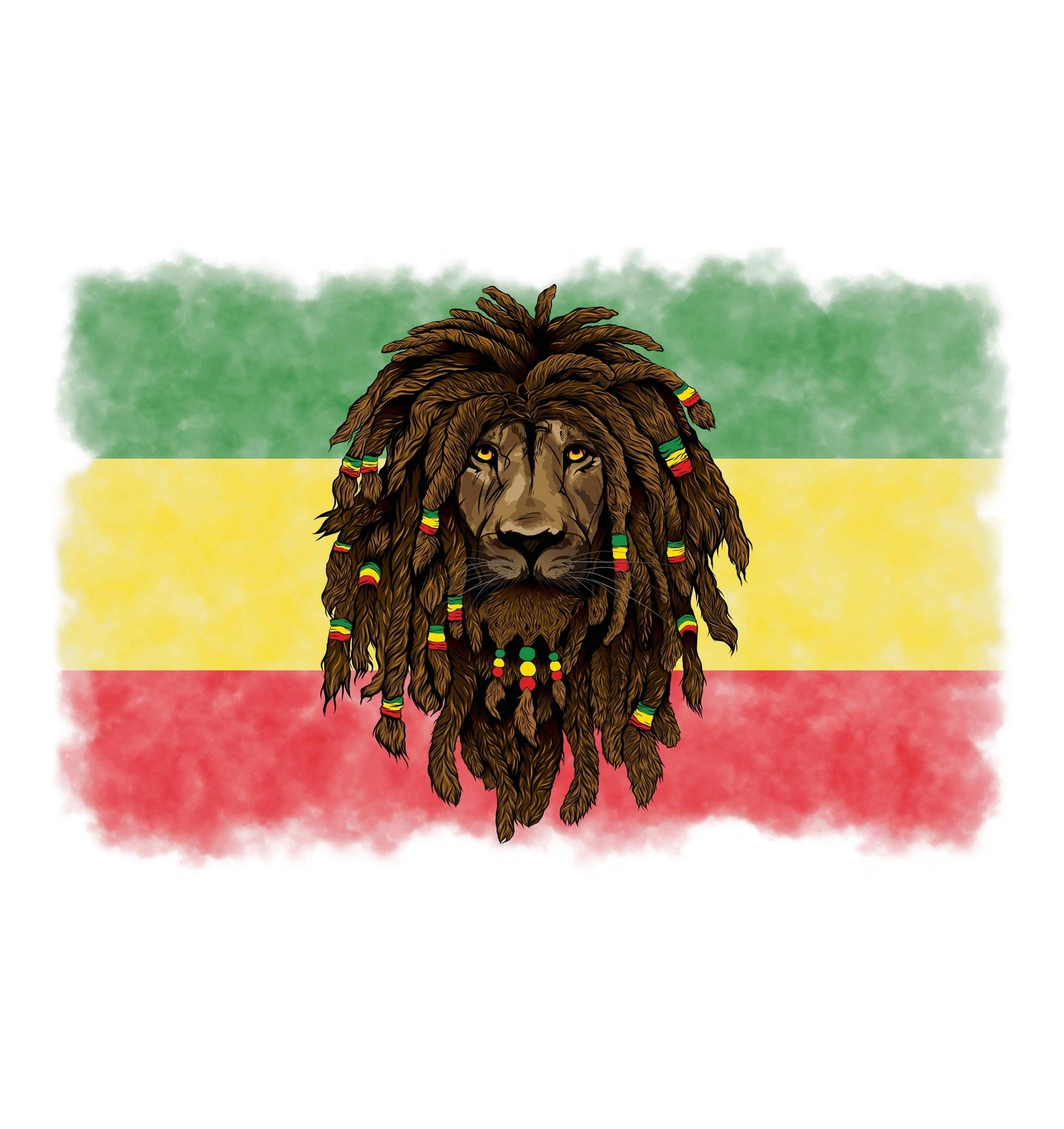 LOEWE Felpa con cappuccio Rasta Leone Rastafari Bandiera Reggae Jah misto cotone biologico