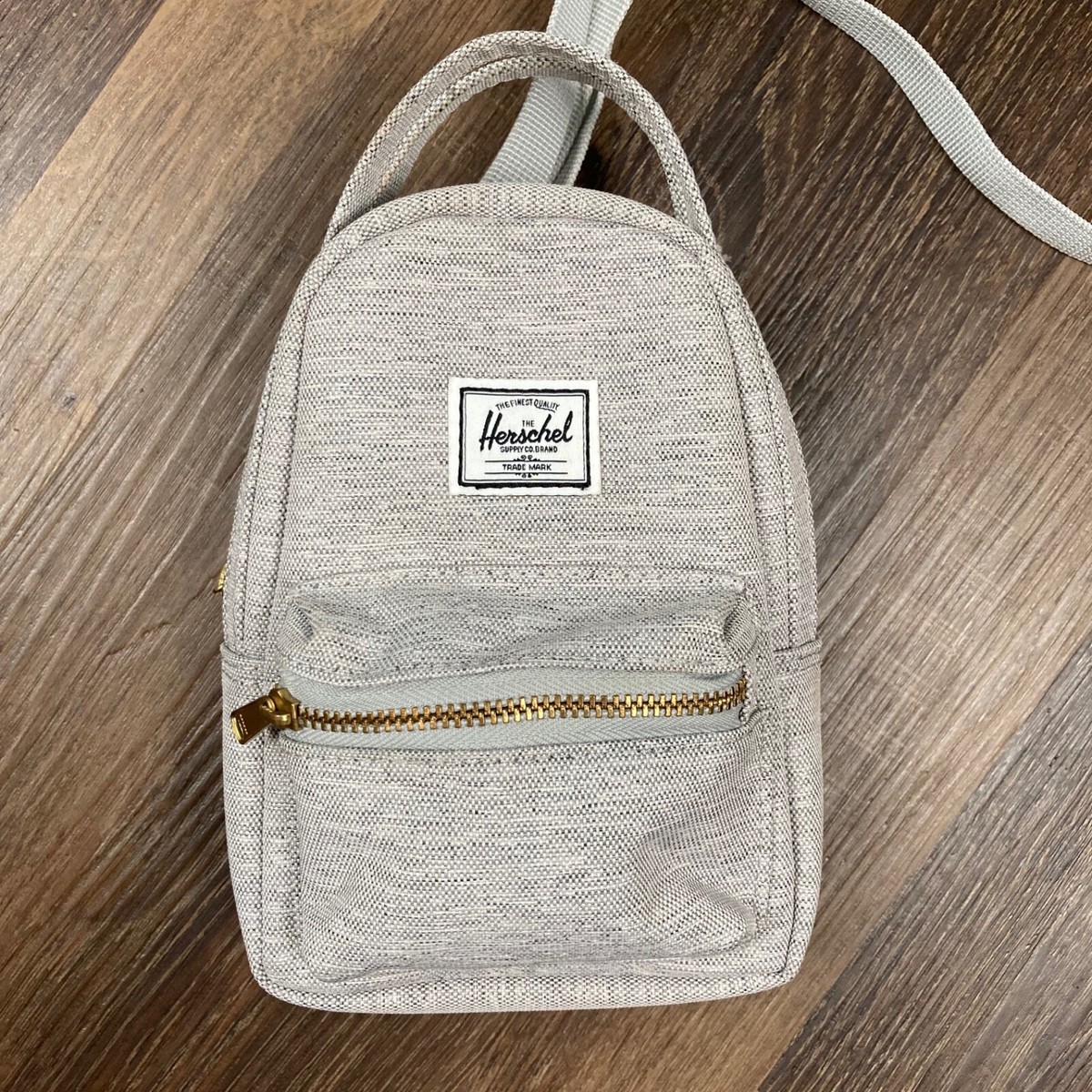 HERSCHEL Gray Canvas 7 Mini Crossbody Backpack Purse Nova eBay