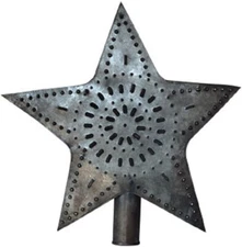 CWI Gifts Tin Star Tree Topper, Large 9.5 in