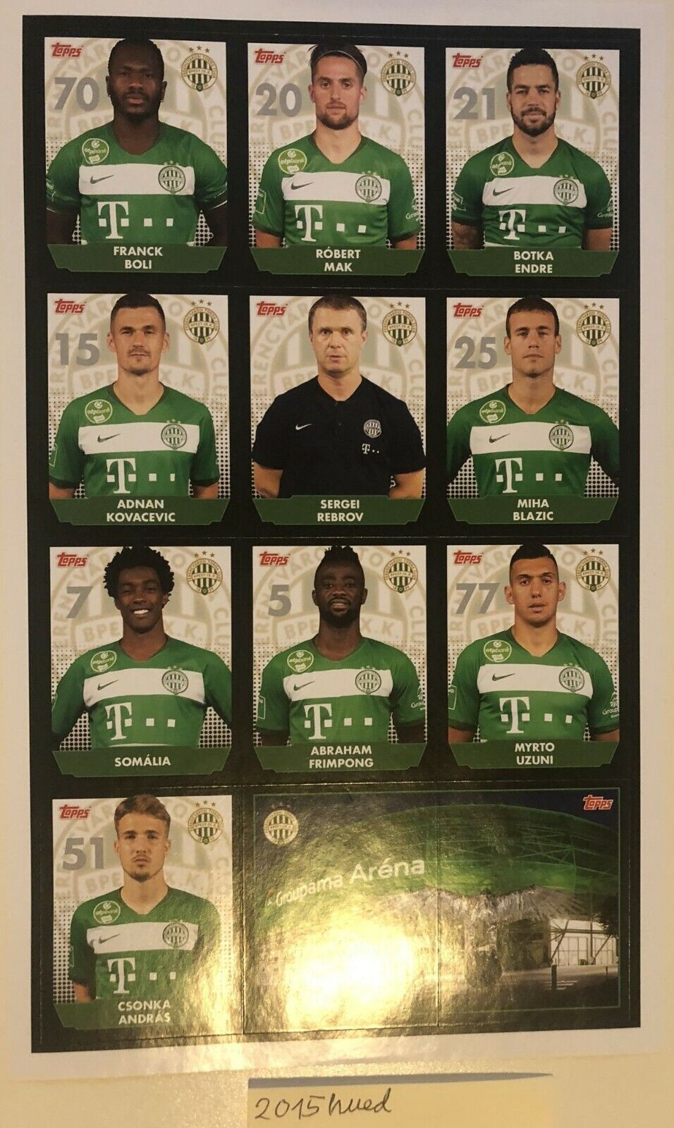 Football Cartophilic Info Exchange: Topps (Hungary) - Ferencvárosi TC  2020/21 Poster Pack