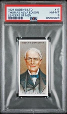 PSA 8 Thomas Edison 1924 Ogden's LTD. Leaders Of Men #17 Thomas Alva Edison A
