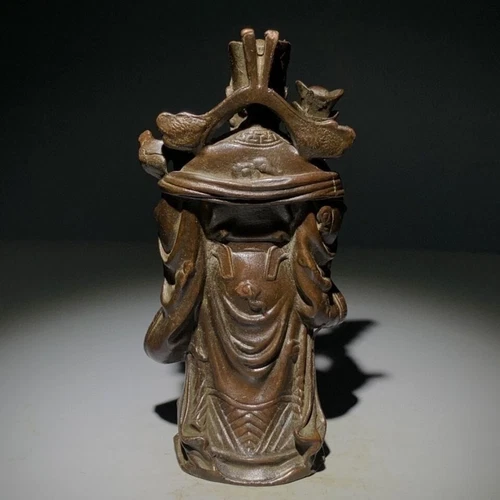 Blessing Bronze god of wealthy buddha Collection netsuke statue blessing figure - Picture 3 of 5