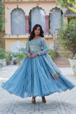 These Beautiful Looking Party Wear Readymade Long Gown With Dupatta