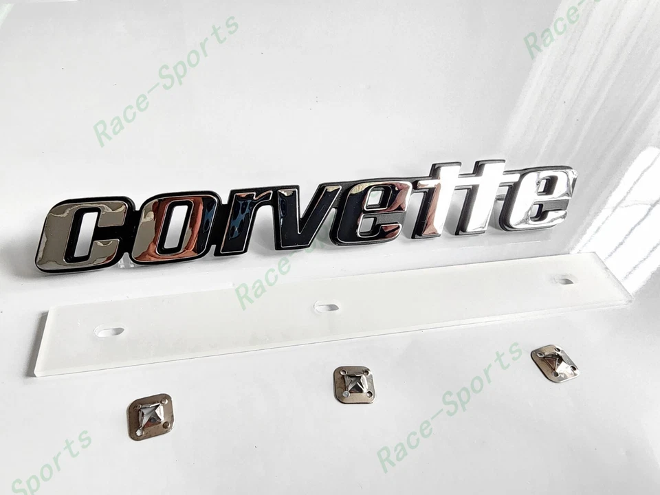 1P Chrome Rear Corvette Emblem Badge For 1976-1979 CHEVROLET CORVETTE C3 8 1/4'' - Image 3 of 4