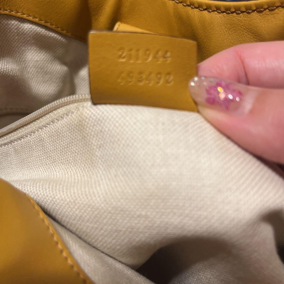 GUCCI Shima Leather Tote Bag A4 Size Yellow Camel Authentic Excellent Condition thumbnail 5