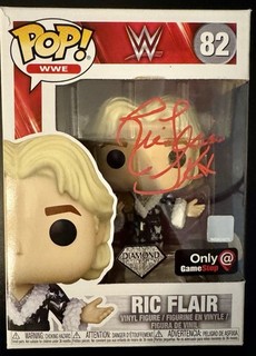 WWF LEGEND RIC FLAIR SIGNED AUTO FUNK POP WITH JSA WITNESS RARE 16x INSCRIPTION!