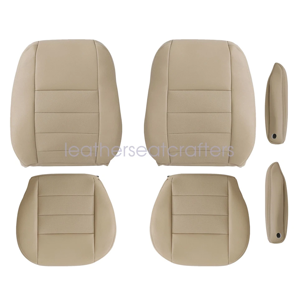 For 2005-09 Land Rover LR3 Discovery 3 Driver & Passenger Leather Seat Cover Tan - Изображение 4 из 4