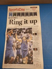 2011 Dallas Mavericks NBA Championship Newspaper First Title Nowitzki MVP Finals