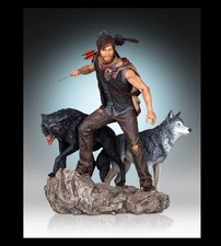 Walking Dead Daryl Dixon Wolves Statue LTD Ed 1:8 Signed Norman Reedus COA SWAU