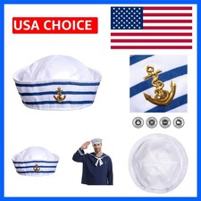 Sailor Captain Navy Hat for Women,White Sailor Captain Cap Sail Hats for Navy...