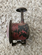 Antique Bicycle Horn Red Klaxon Plunger Early 1900s Bike-works Loud Clear