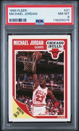 1989-90 Fleer - Michael Jordan #21 PSA NM-MT 8 HOF GOAT Chicago Bulls