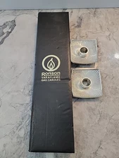 Vintage Silver Atomic Star Ronson Varaflame Gas Candles Mid Century Modern Decor