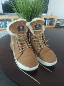 AU & MU Tan Suede Winter Sneaker Boots Men\'s Size 8.5 Shearling Lined EUC/NWOT Au & mu boots - Gem main image 3