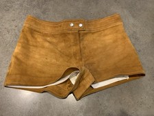Vintage McDouglas Paris Brown Suede Hot Shorts 38 Fully Lined 60 s Rare