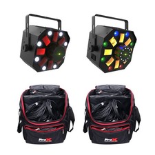 Set of Chauvet DJ Swarm 5 FX ILS  Wash FX ILS LED Lights  Bags