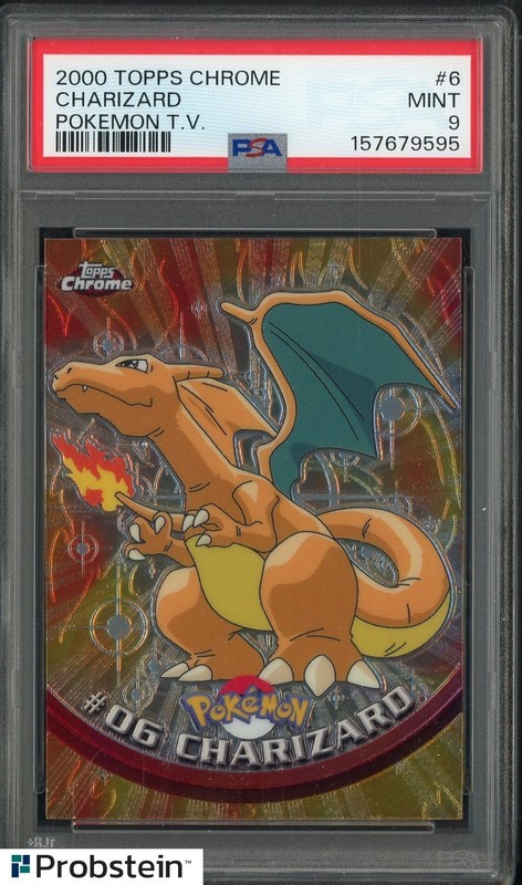 2000 Topps Chrome Pokemon TV #6 Charizard PSA 9 MINT