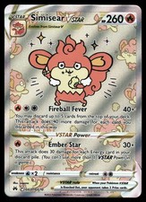 Pokemon Karten Simisear VSTAR GG37/GG70 Crown Zenith Galarian Gallery Holo NM