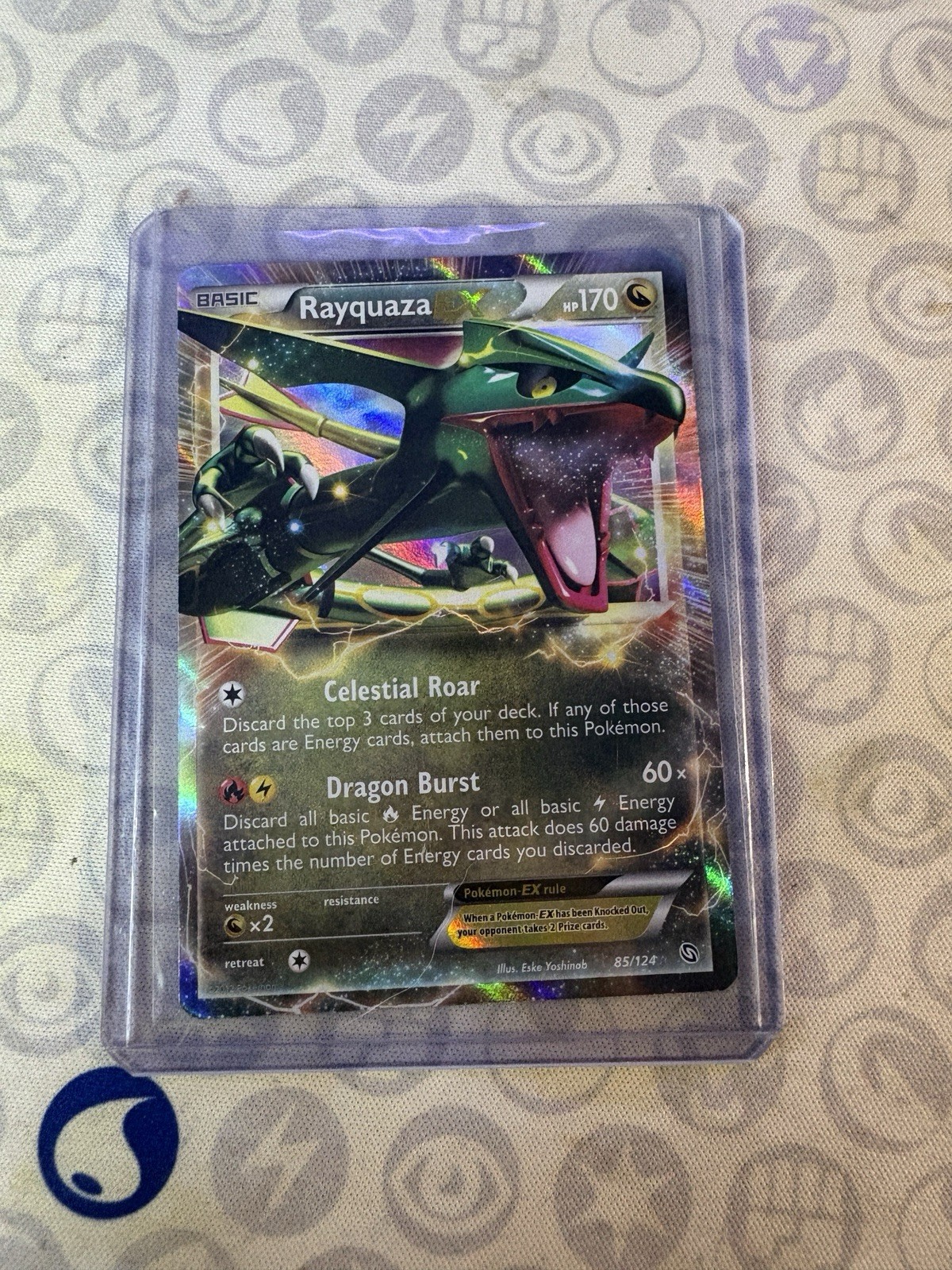 Rayquaza EX 85/124  Dragons Exalted Pokémon TCG  NM