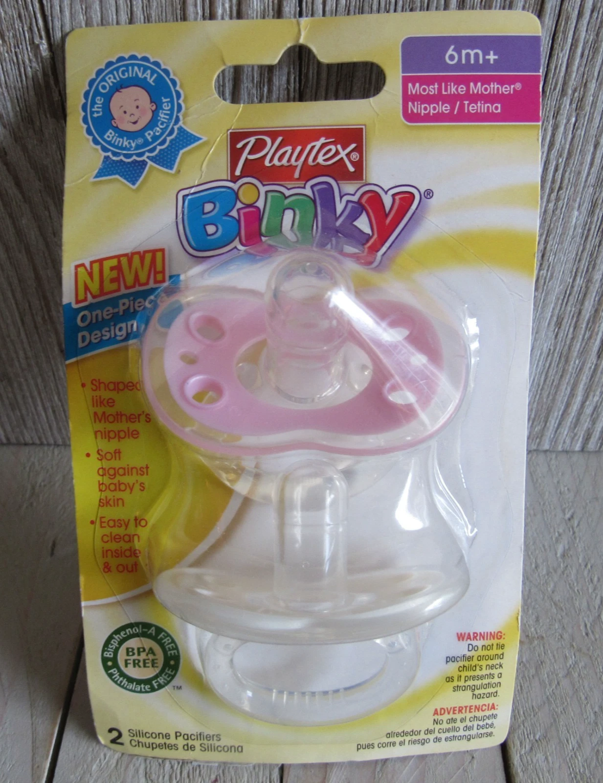 Playtex Binky 6m+ Pink & White Silicone Pacifier BPA FREE 2006-2008 Sterilizer
Opens in a new window
