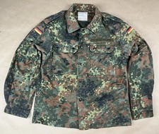 VTG German Military Flecktarn Field Jacket Bundeswehr Camo Zip Coat 1993 Tear 