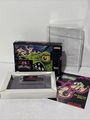 Joe & Mac (Super Nintendo SNES) Complete in Box CIB with Box Protector