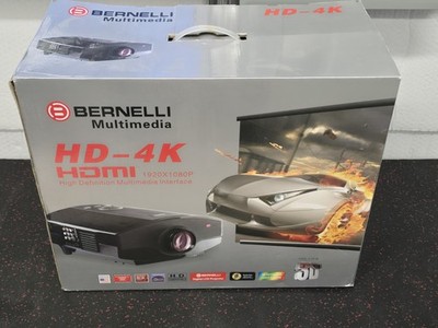 Bernelli Multimedia LCD Projector Model HD- 4K HDMI * TESTED AND WORKS!