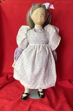 Kalico Kids 19” Doll Porcelain & Fluff Country Clothes w/Stand & Original Box