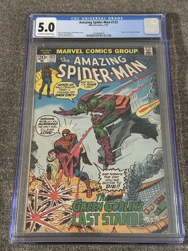 Amazing Spider-Man #122 CGC 5.0 Death of Green Goblin Romita Bronze Age Key