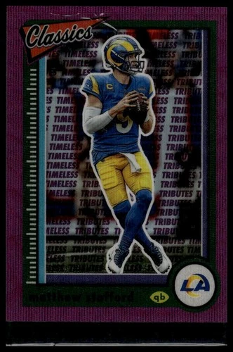 2022 Panini Classics #53 Matthew Stafford Timeless Tributes Purple #/50 SN