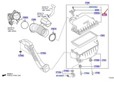 Lexus RX MK5 Air Filter Cleaner Cap 17705F0200 Nouveau authentique