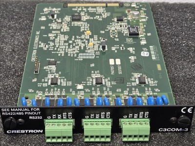 Crestron C3COM-3 3-Series Serial Control Card w/Connectors RS-232 RS-422 RS-485