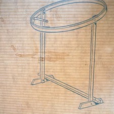 Wood Round 18" Embroidery Hoop Frame Stand, Screw Clamp, Adjusting Screw