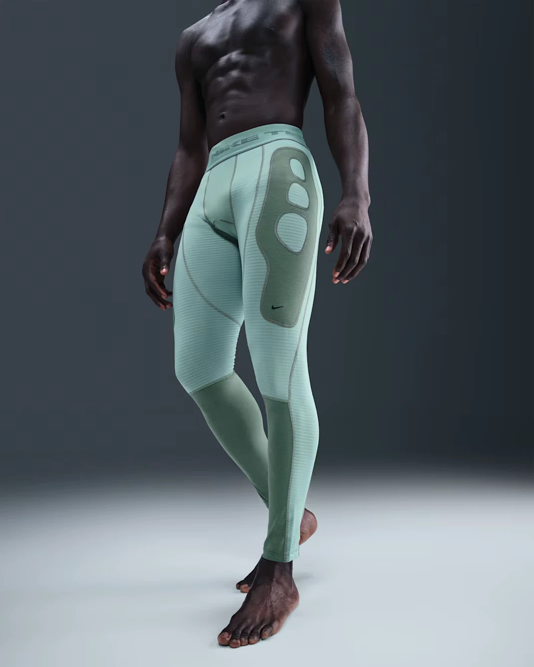 Nike Tech Therma-FIT Base Layer Tights Men's XL Clay Green HV1379-017 NEW $95