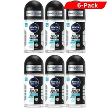 NIVEA MEN  Black and White Invisible Fresh Protection  72 HOUR  PACK OF 6
