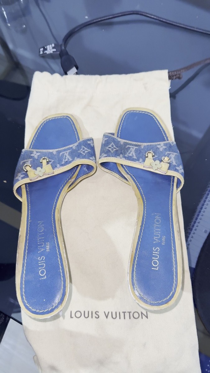 Louis Vuitton Vintage Denim Bow Kitten Heels | eBay UK
