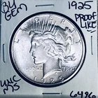 1925 P BU GEM PEACE SILVER DOLLAR UNC MS+++ U.S. MINT RARE COIN 6496