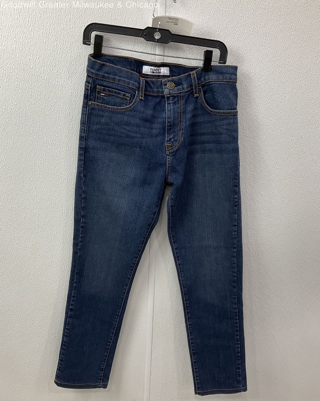 Tommy Jeans Men's Blue Dark Wash Slim Jean Size 31x30