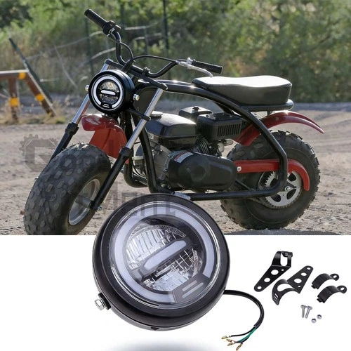For Coleman BT200X Mini Bike LED Headlight Hi/Lo DRL Amber Lamp w/Clamp Mount US